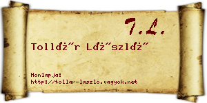 Tollár László névjegykártya